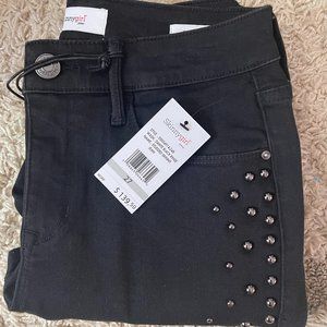 Skinnygirl studded black jeans